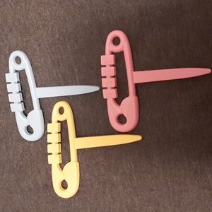 48 Baby Blocks on clothespin cupcake/cake picks